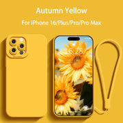 Protect Camera Liquid Silicone Phone Case For iPhone 16 Series