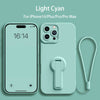 Folding Bracket+Protect Camera Liquid Silicone Phone Case For iPhone 16 Series