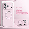 Magnetic Bracket MagSafe Silicone Phone Case For iPhone 17 Series