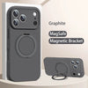 Magnetic Bracket MagSafe Silicone Phone Case For iPhone 17 Series