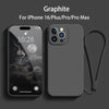 Straight Edge Liquid Silicone Phone Case For iPhone 16 series