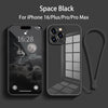 Straight Edge Tempered Glass Phone Case For iPhone 16 Series