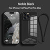 Straight Edge Tempered Glass Phone Case For iPhone 16 Series