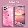 Colorful watercolor tempered glass phone case for iPhone 13 series