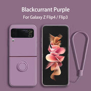 For Galaxy Z Flip4-Flip3 | Liquid Silicone Magnetic Holder Phone Case