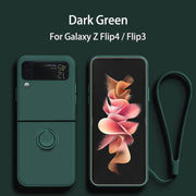 For Galaxy Z Flip4-Flip3 | Liquid Silicone Magnetic Holder Phone Case