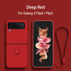 For Galaxy Z Flip4-Flip3 | Liquid Silicone Magnetic Holder Phone Case