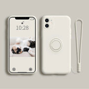 Liquid Silicone Magnetic Holder Phone Case For iPhone 12/11 series