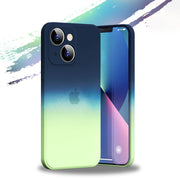 Transition Color Liquid Silicone Phone Case For iPhone 13 Series
