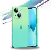 Transition Color Liquid Silicone Phone Case For iPhone 13 Series